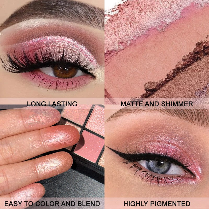 Paleta de sombras com 9 cores
