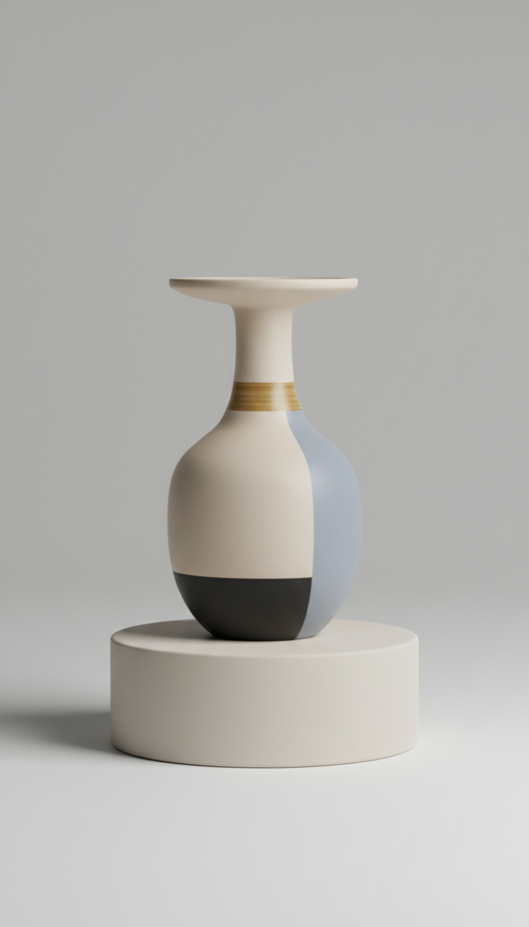 Vaso de cerâmica minimalista