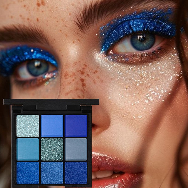 Paleta de sombras com 9 cores